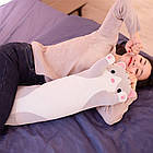 М'яка іграшка-подушка Кіт Батон 90 см EL-2117-7 сірий, довгий кіт обіймашка для дітей і дорослих, фото 8