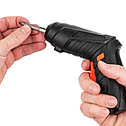 Акумуляторний шурупокрут 48в1 у валізі з USB зарядкою, універсальний набір із бітами та насадками, фото 4