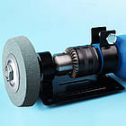 Настільна насадка на дриль із точильним каменем, компактне пристосування для заточування інструменту, фото 6