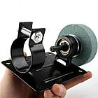 Настільна насадка на дриль із точильним каменем, компактне пристосування для заточування інструменту, фото 7