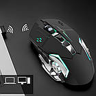 Бездротова мишка з RGB-підсвіткою BT T2 ергономічний дизайн для роботи та ігор на комп'ютері, фото 2