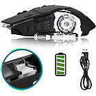 Бездротова мишка з RGB-підсвіткою BT T2 ергономічний дизайн для роботи та ігор на комп'ютері, фото 6