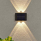 Вуличний світильник на сонячній батареї з 4 LED, настінна модель із датчиком світла та вологозахистом, фото 7