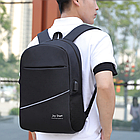 Рюкзак Joy Start з USB-портом 18 л 45х29х14 см водонепроникний чоловічий міський для ноутбука, фото 2