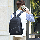 Рюкзак Joy Start з USB-портом 18 л 45х29х14 см водонепроникний чоловічий міський для ноутбука, фото 5