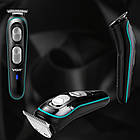 Машинка для стриження волосся VGR V-055 з насадками, бездротова модель із регулюванням довжини зрізу, фото 7