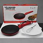 Заглибна млинниця електрична 20 см 600 Вт Patelnya, антипригарна поверхня для швидкого приготування, фото 10