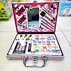 Набір дитячої косметики у валізі Куромі на 40 предметів, ігровий комплект із тінями та блисками, фото 6