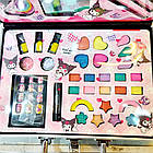 Набір дитячої косметики у валізі Куромі на 40 предметів, ігровий комплект із тінями та блисками, фото 7