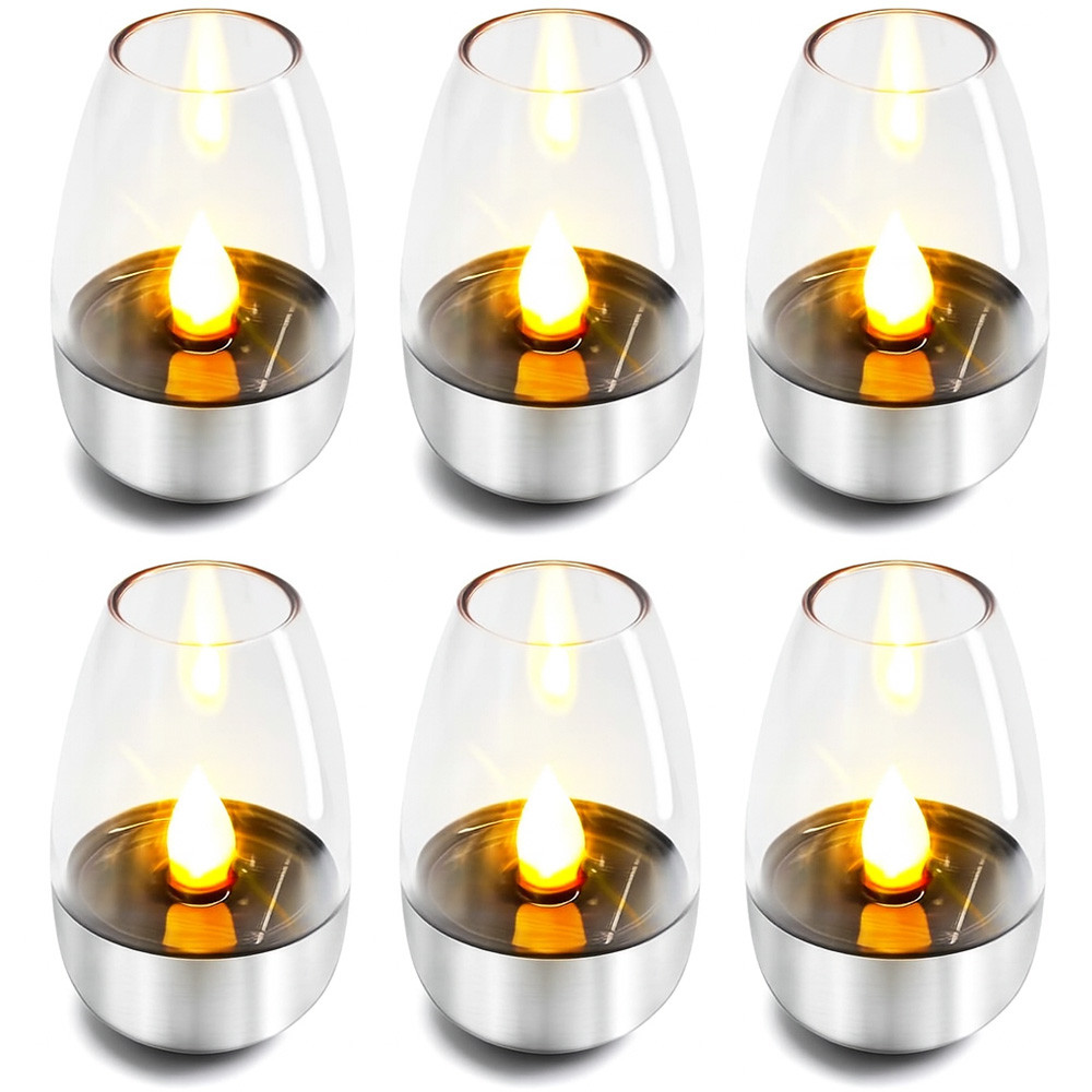 Вуличні світлодіодні свічки на сонячній батареї SL-060, 6 шт., декоративні LED вогники для саду, фото 1