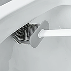 Силіконовий йоржик для унітаза 2в1 з тримачем і щіткою настінний комплект для туалету 36х13х4 см, фото 5