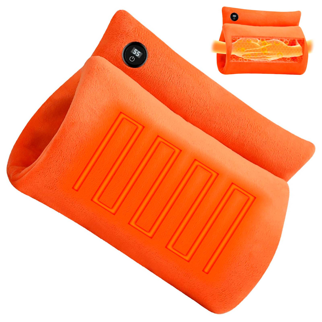 Електрогрілка для рук USB з 3 режимами нагрівання, компактний нагрівач у формі муфти для зимових прогулянок, фото 1