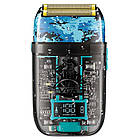 Чоловіча USB-бритва VGR V-352, електробритва з подвійними лезами та вбудованим акумулятором, фото 8