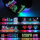 Гнучка LED-панель для авто з Bluetooth 37,4х9,2 см, USB живлення, світлодіодний екран для лобового скла, фото 6