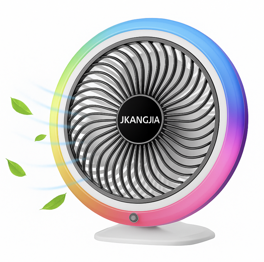 Мінівентилятор з LED-підсвіткою VU-04 портативний настільний USB-кондиціонер для дому, фото 1