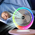 Мінівентилятор з LED-підсвіткою VU-04 портативний настільний USB-кондиціонер для дому, фото 5