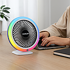 Мінівентилятор з LED-підсвіткою VU-04 портативний настільний USB-кондиціонер для дому, фото 7
