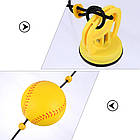 Тренажер для боксу з кріпленням на стіну 280 см, швидкісний м'яч, еспандер для відпрацювання ударів, фото 3