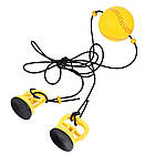 Тренажер для боксу з кріпленням на стіну 280 см, швидкісний м'яч, еспандер для відпрацювання ударів, фото 6