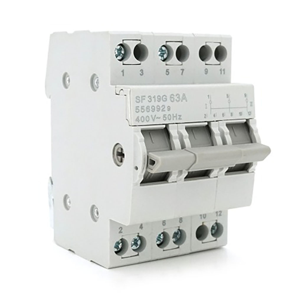Автоматичний вимикач 63 А 220 В 380 В Voltronic FHM5-63/3P модульний захисний автоматичний тумблер, фото 1