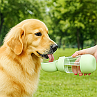 Поїлка-пляшка для собак 2-в-1 AND 123 350 мл з контейнером для їжі, зручний варіант для прогулянок, фото 6