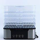 Сушарка для фруктів і овочів 5 ярусів Silver Love RB-912, електродегідратор із регулюванням температури, фото 3