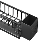 Органайзер-сушарка для посуду LY-951 30х15х10 см чорний, компактна модель із піддоном для раковини, фото 5