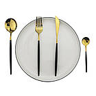 Набір столових приборів із неіржавкої сталі 24 предмети комплект на 6 персон у подарунковому пакованні, фото 3