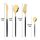 Набір столових приборів із неіржавкої сталі 24 предмети комплект на 6 персон у подарунковому пакованні, фото 6