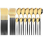 Набір столових приборів із неіржавкої сталі 24 предмети комплект на 6 персон у подарунковому пакованні, фото 7