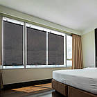 Сонцезахисна рулонна штора на вікно 125х50 см, чорна модель із кріпленням на скло автомобіля, фото 5