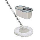 Швабра з автоматичним віджиманням і відром 6 л, універсальний набір для миття підлоги та прибирання будинку, фото 3