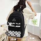 Шкільний набір 5в1 рюкзак 43х30х14 см сумка клатч пенал мішечок, комплект для учня початкових класів, фото 6