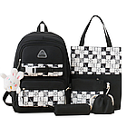 Шкільний набір 5в1 рюкзак 43х30х14 см сумка клатч пенал мішечок, комплект для учня початкових класів, фото 10