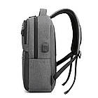 Рюкзак для ноутбука 16" BAG BG-40 сірий, 42x28x16 см, з USB-портом і відділенням для аксесуарів, фото 3