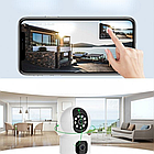 Камера WiFi відеоспостереження 4 МП для дому з нічним зніманням бездротова система безпеки, фото 7