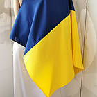 Прапор України з габардину 135х90 см зшитий, міцне полотнище жовто-синього кольору для вулиці та дому, фото 3