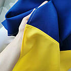 Прапор України з габардину 135х90 см зшитий, міцне полотнище жовто-синього кольору для вулиці та дому, фото 7