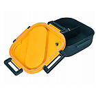 Пластиковий ланч-бокс з приладами 1300 мл жовто-синій, герметичний контейнер для зберігання та перенесення їжі, фото 4