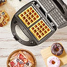 Вафельниця Hoffmans HM-3027 потужність 1000 Вт електроприлад для випікання хрустких венських вафель, фото 6