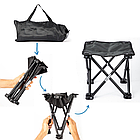 Стільчик складаний до 100 кг розмір 29,4х29,4х23,4 см зручне сидіння для риболовлі та туристичних виїздів, фото 7