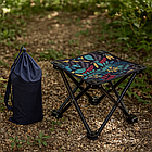 Стільчик складаний до 100 кг розмір 29,4х29,4х23,4 см зручне сидіння для риболовлі та туристичних виїздів, фото 8