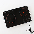 Інфрачервона плита 2000W CB-1332 з двома конфорками та механічним керуванням, настільна кухонна техніка, фото 3