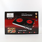 Інфрачервона плита 2000W CB-1332 з двома конфорками та механічним керуванням, настільна кухонна техніка, фото 9