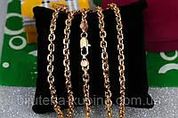 Цепочка Якорная широкая позолоченная 60 см * 6 мм, Цепочка Медзолото