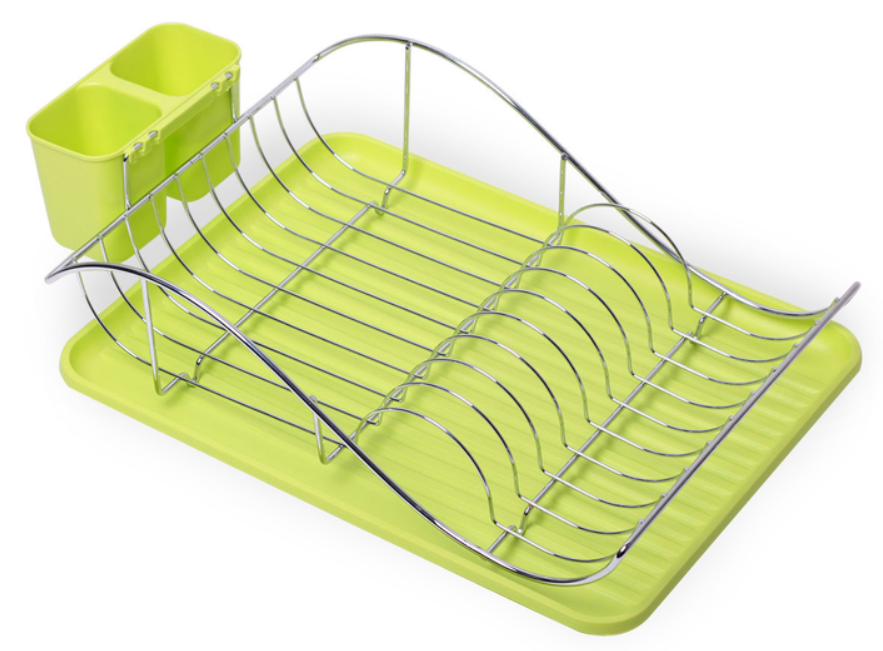 Сушарка для посуду Kamille 37х33х13,5 зелена, фото 1