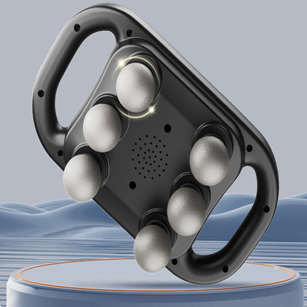 Акумуляторний масажер 6 головок Type-C HH-008 вібромасажер для тіла портативний електричний прилад, фото 1