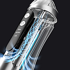 Іригатор для порожнини рота 150 мл, чорний, портативний прилад з USB зарядкою і 4 насадками для догляду за зубами, фото 4