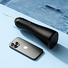 Іригатор для порожнини рота 150 мл, чорний, портативний прилад з USB зарядкою і 4 насадками для догляду за зубами, фото 5