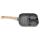 Сковорода порційна трисекційна 17 см антипригарна кухонна модель для приготування страв, фото 4